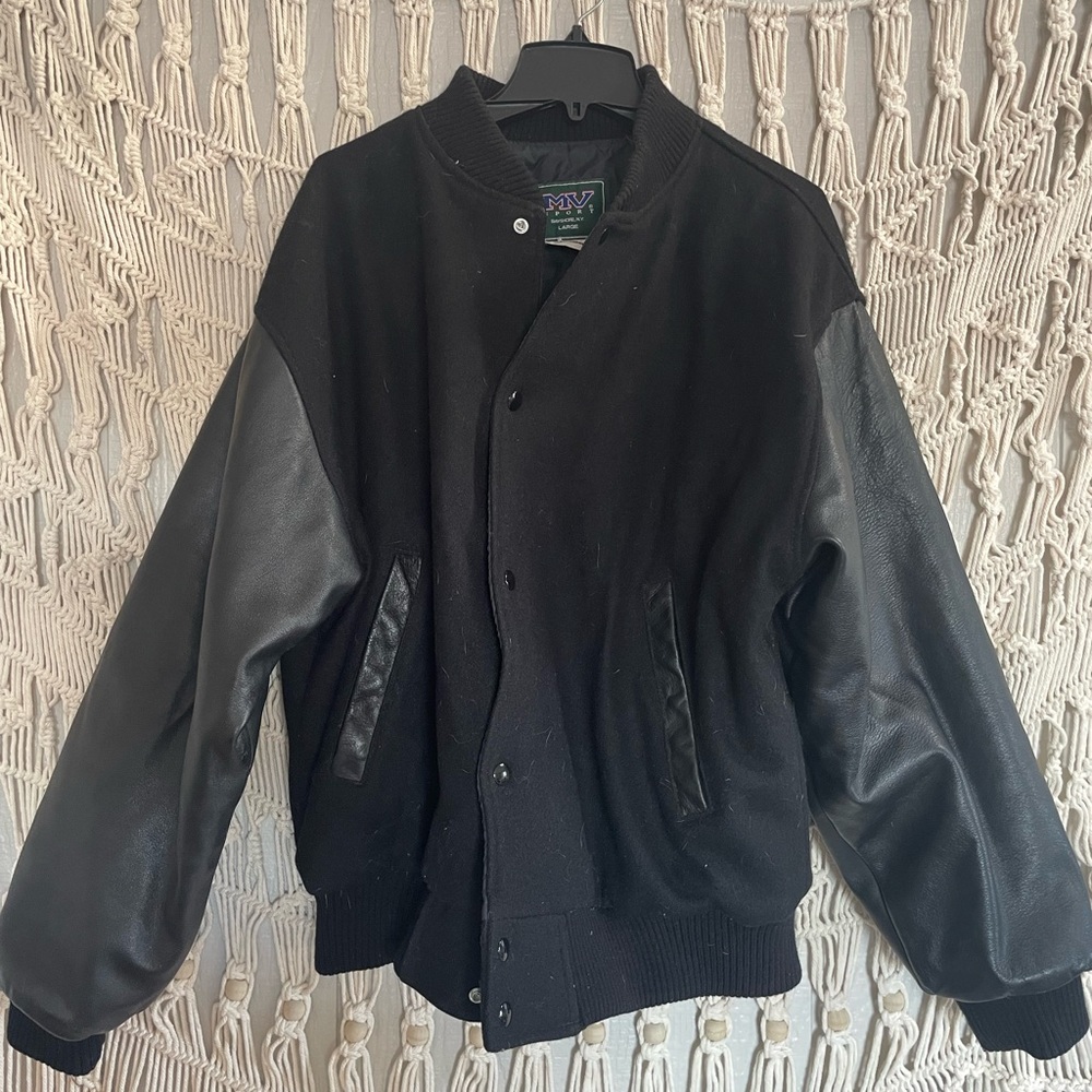VINTAGE Genuine Leather Varsity Jacket